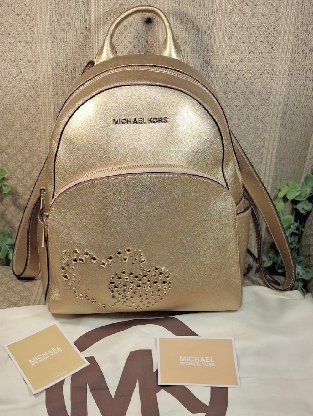 Michael Kors Abbey Studded Heart Backpack